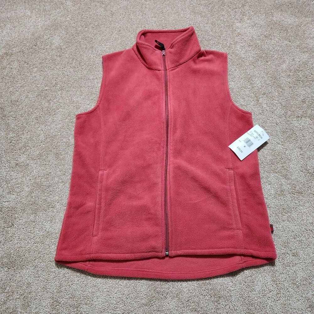 Woolrich Vest Women M Zip Mock Neck Soft Ruby NWT